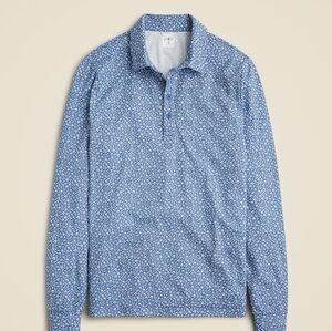 J Crew Men's Long-Sleeve Performance Polo Shirt New Size Medium